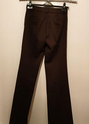 34 Beden kahverengi Renk Vintage kumaş pantolon
