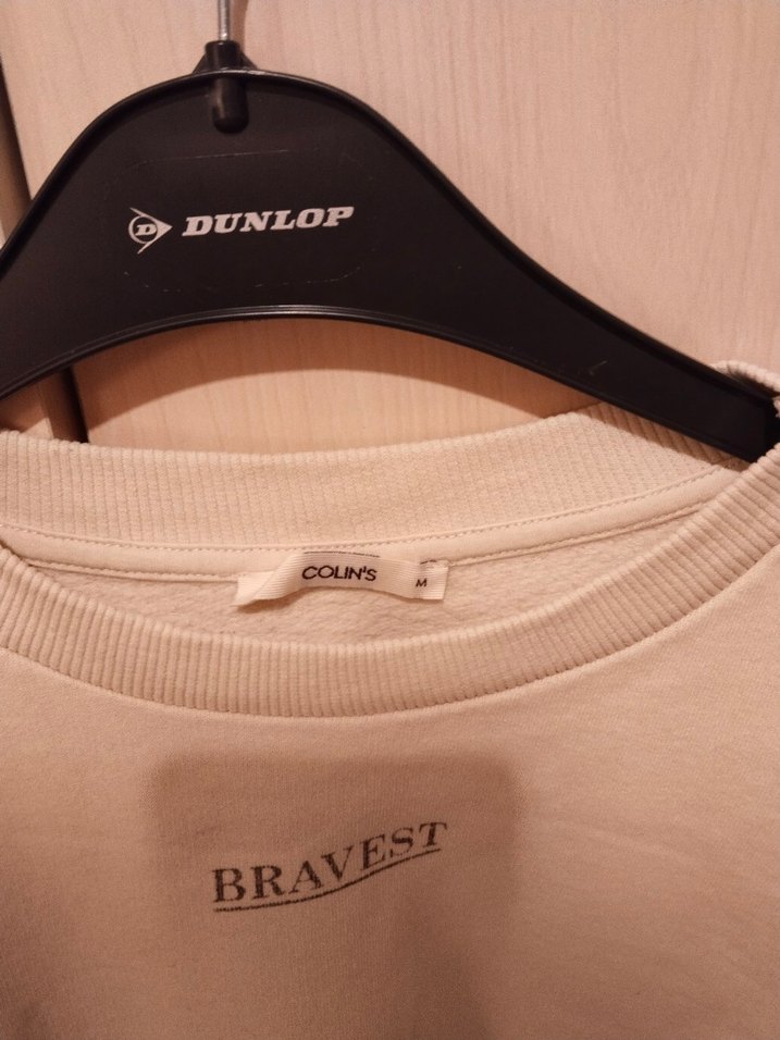 Bej Kadın Bisiklet Yaka Uzun Kollu Sweatshirt - Görsel 2