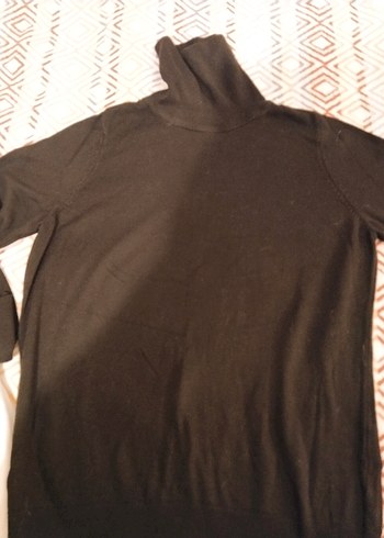 Kadın Siyah Boğazlı Triko Kazak - Görsel 2