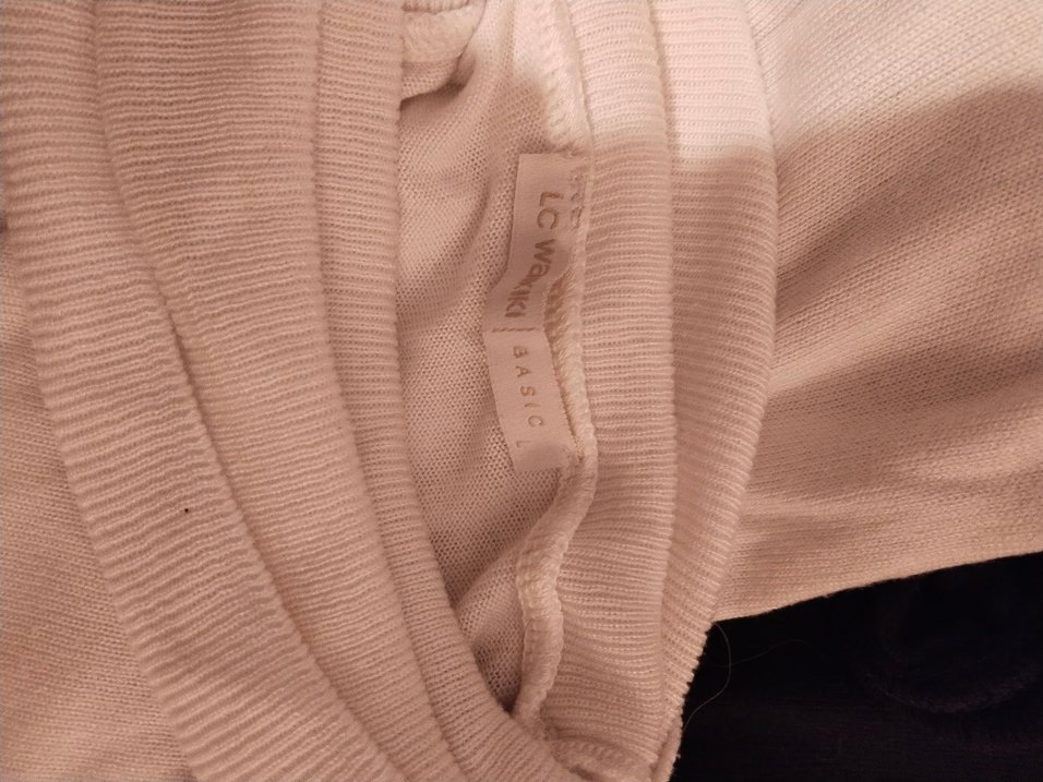 Beyaz bogazlı yumuşak  Bluz, Uzun Kollu - Görsel 2