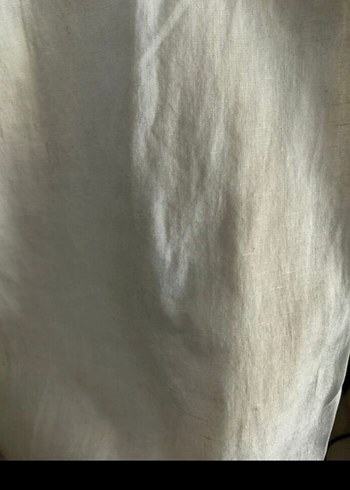 Kadın Beyaz Keten Salaş Uzun Pantolon - Görsel 6