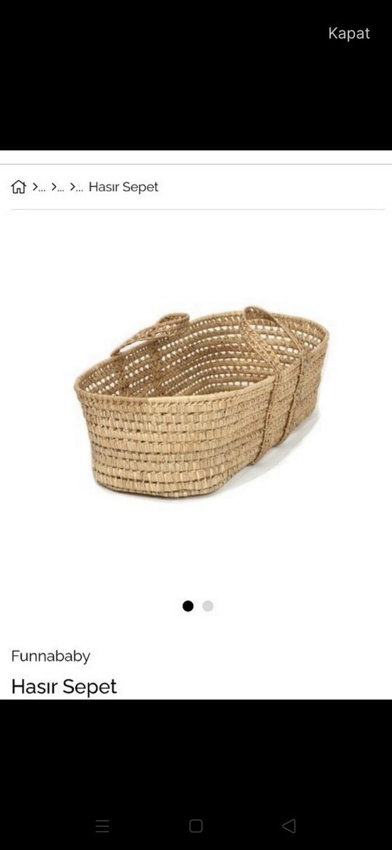 Beyaz Bebek Sepeti ve Taşıma Saplı - Görsel 5