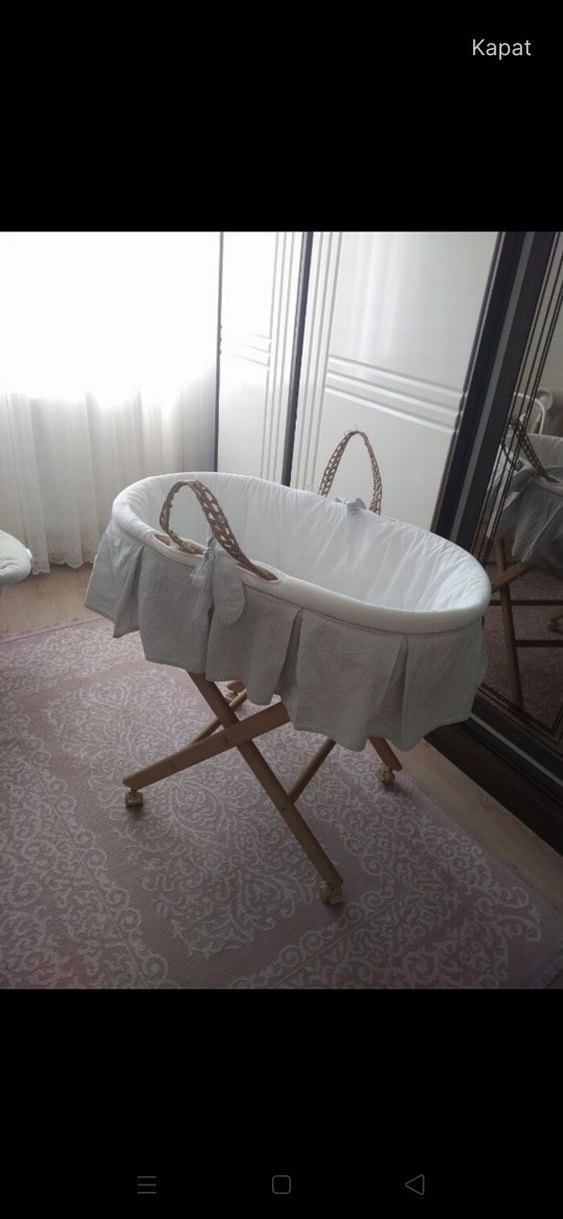 Beyaz Bebek Sepeti ve Taşıma Saplı - Görsel 4