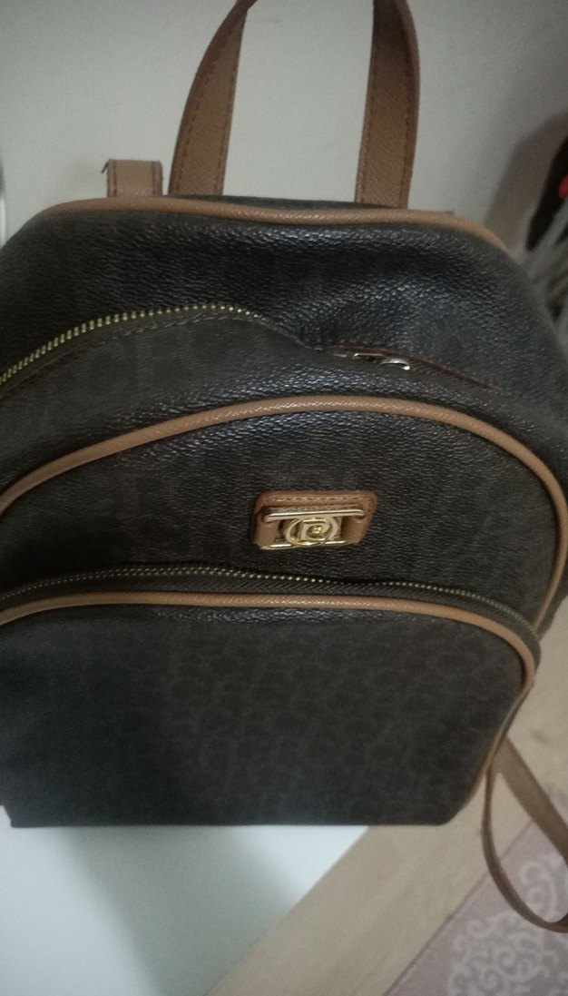 Klasik Modern Kahverengi Deri Sırt Çantası - Görsel 3