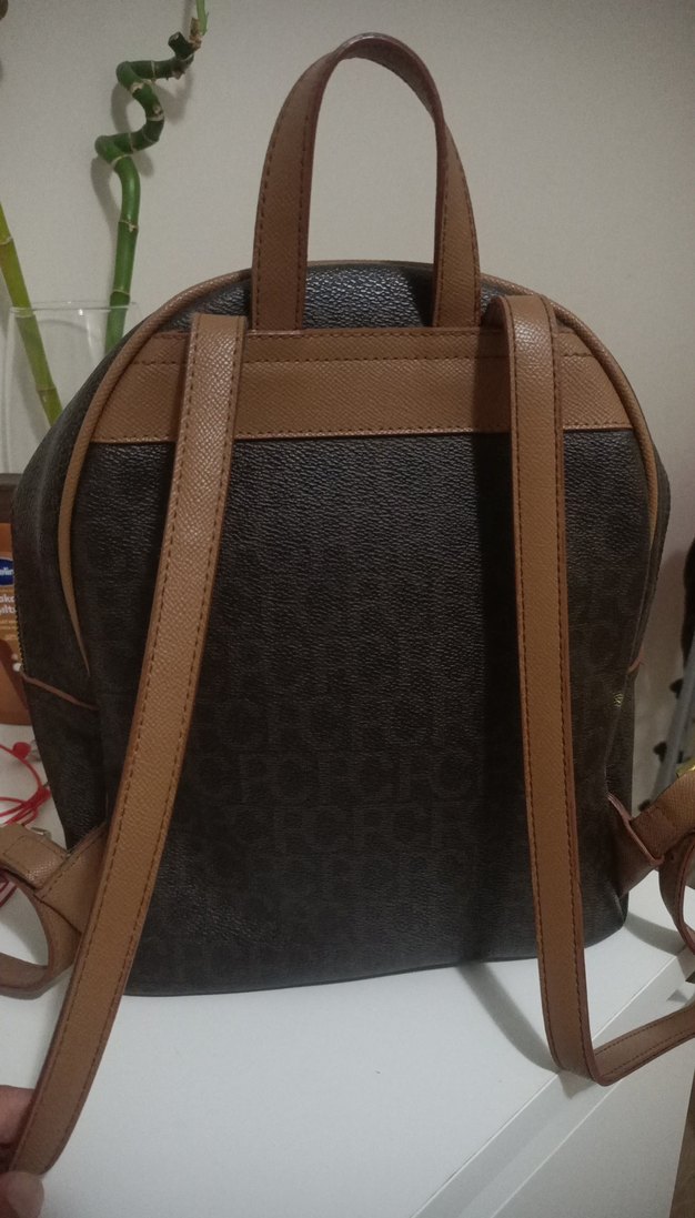 Klasik Modern Kahverengi Deri Sırt Çantası - Görsel 4