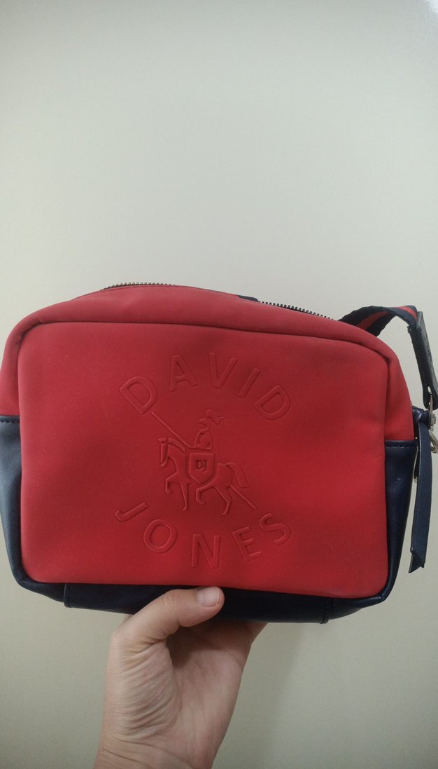 David Jones Kadın Kırmızı Deri Çapraz Çanta - Görsel 2