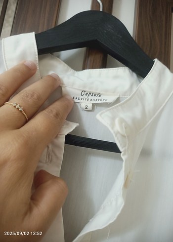 beyaz keten tunik - Görsel 5