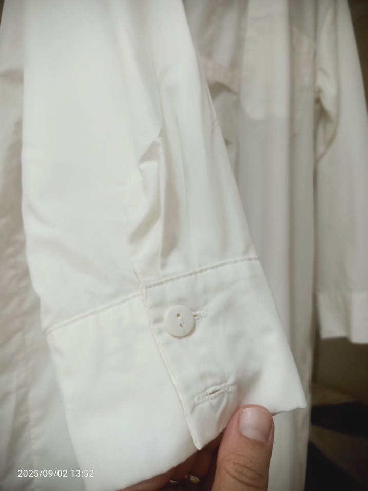 beyaz keten tunik - Görsel 3