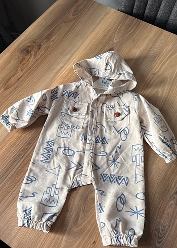 Düğmeli Kapüşonlu Bebek Erkek Tulum - Görsel 2