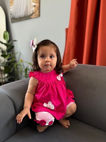 1,5 Yaş Beden Kız bebek 2li takım