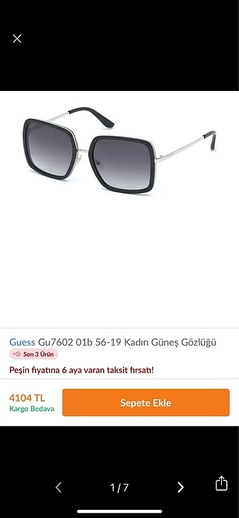 Guess gözlük
