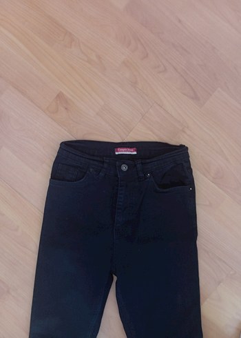 Siyah Midi Boy Dar Kesim Kadın Kot Pantolon