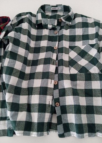 Kadın Renkli Kareli Pamuklu oduncu Gömlek - Görsel 3