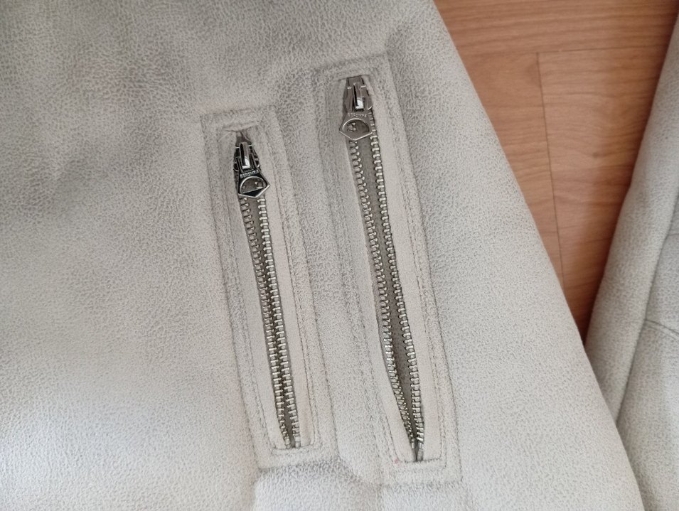 Kürk Detaylı bej rengi Kadın mont - Görsel 4