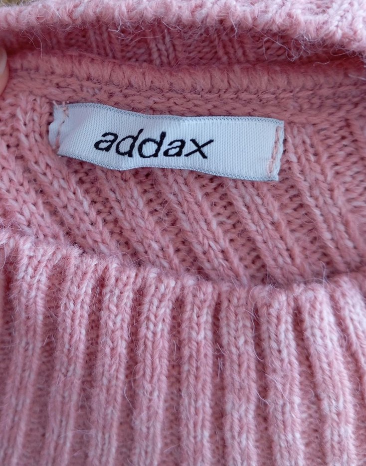 Pembe Fitilli  Boğazlı Kadın Kazak - Görsel 2