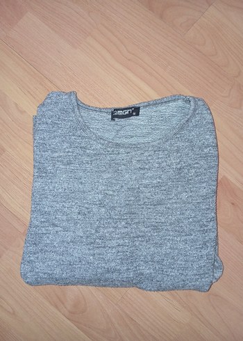 Gri Kadın ince Triko Kazak - Görsel 2