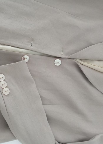 açık yeşil Düğmeli Kadın Blazer Ceket - Görsel 2