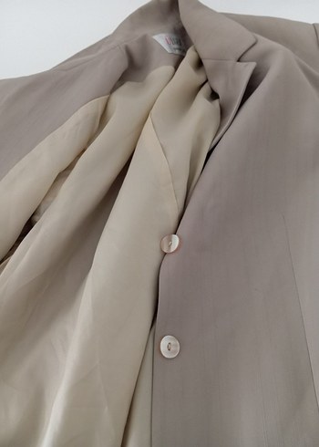 açık yeşil Düğmeli Kadın Blazer Ceket - Görsel 3