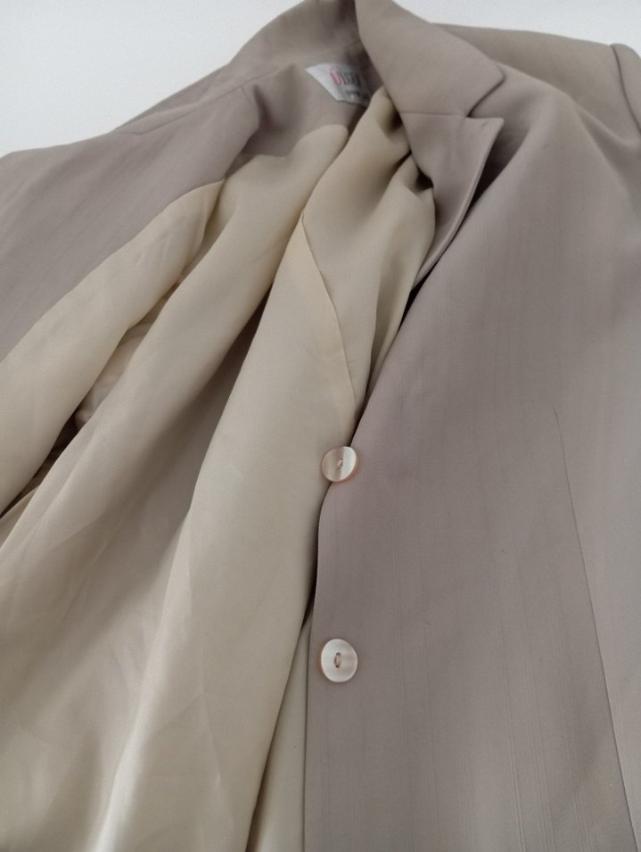 açık yeşil Düğmeli Kadın Blazer Ceket - Görsel 3