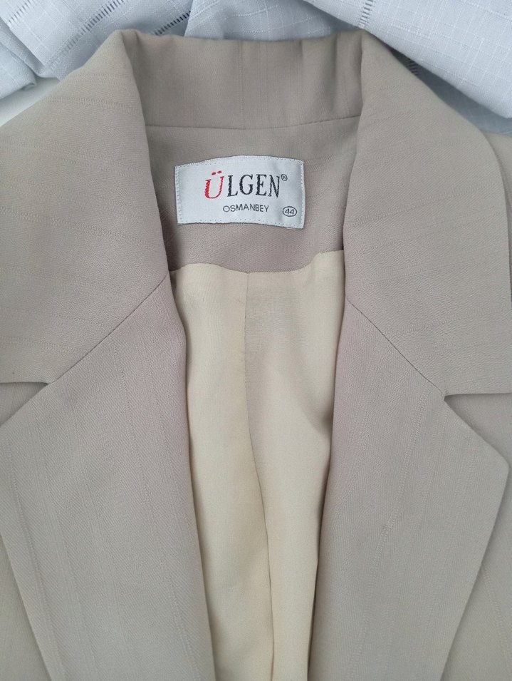 açık yeşil Düğmeli Kadın Blazer Ceket - Görsel 4