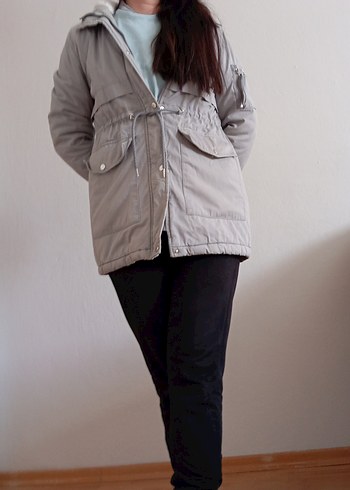 LC Waikiki Gri Kadın mont - Görsel 6