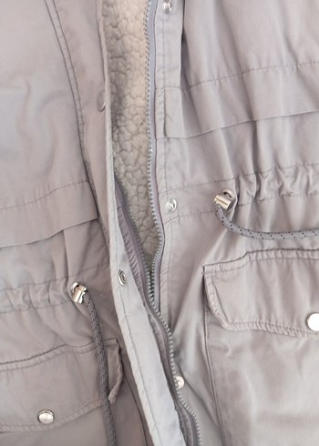 LC Waikiki Gri Kadın mont - Görsel 4