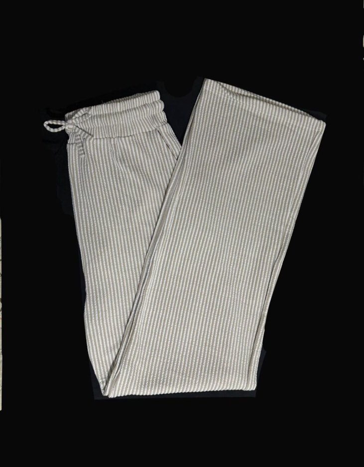 Bej Rahat Kesim Kadın Pamuk Pantolon - Görsel 4