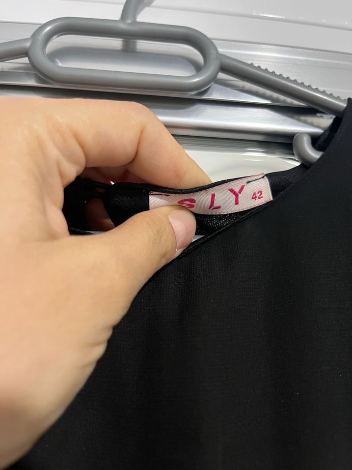 Drapeli Siyah Midi Hamile Eteği - Görsel 3