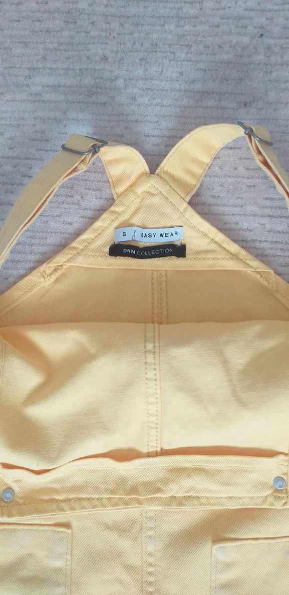 Kadın Sarı Kısa Askılı Tulum - Görsel 2