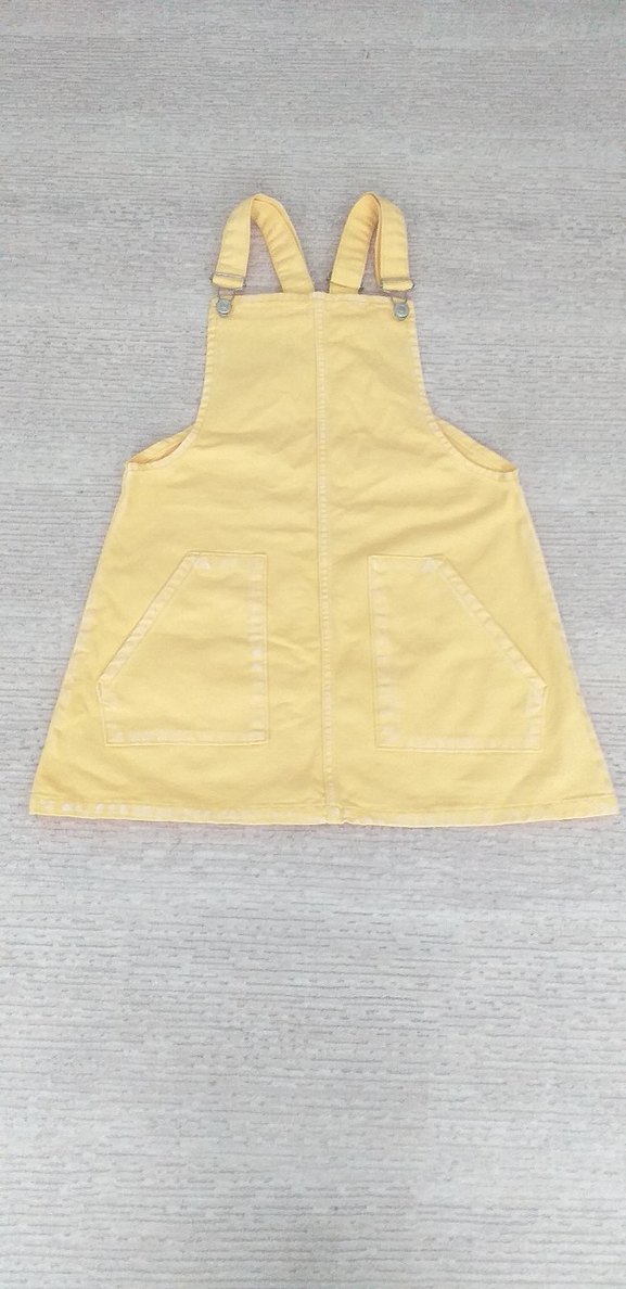 Kadın Sarı Kısa Askılı Tulum - Görsel 3