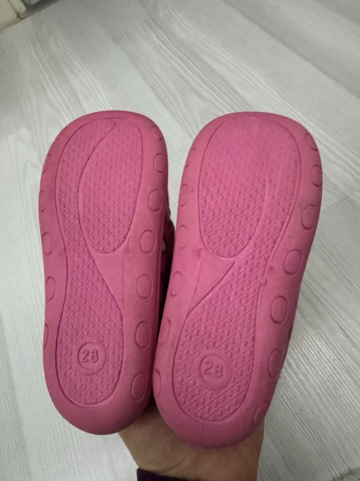 Kız Çocuk Leopar Desenli Pembe Sıcak Panduf - Görsel 4