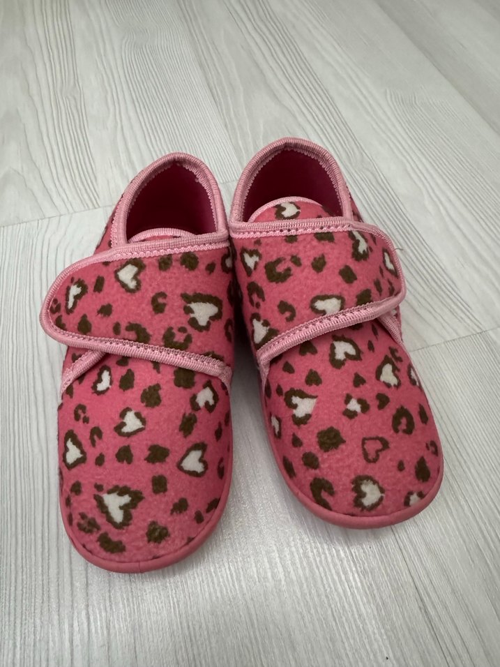 Kız Çocuk Leopar Desenli Pembe Sıcak Panduf - Görsel 2