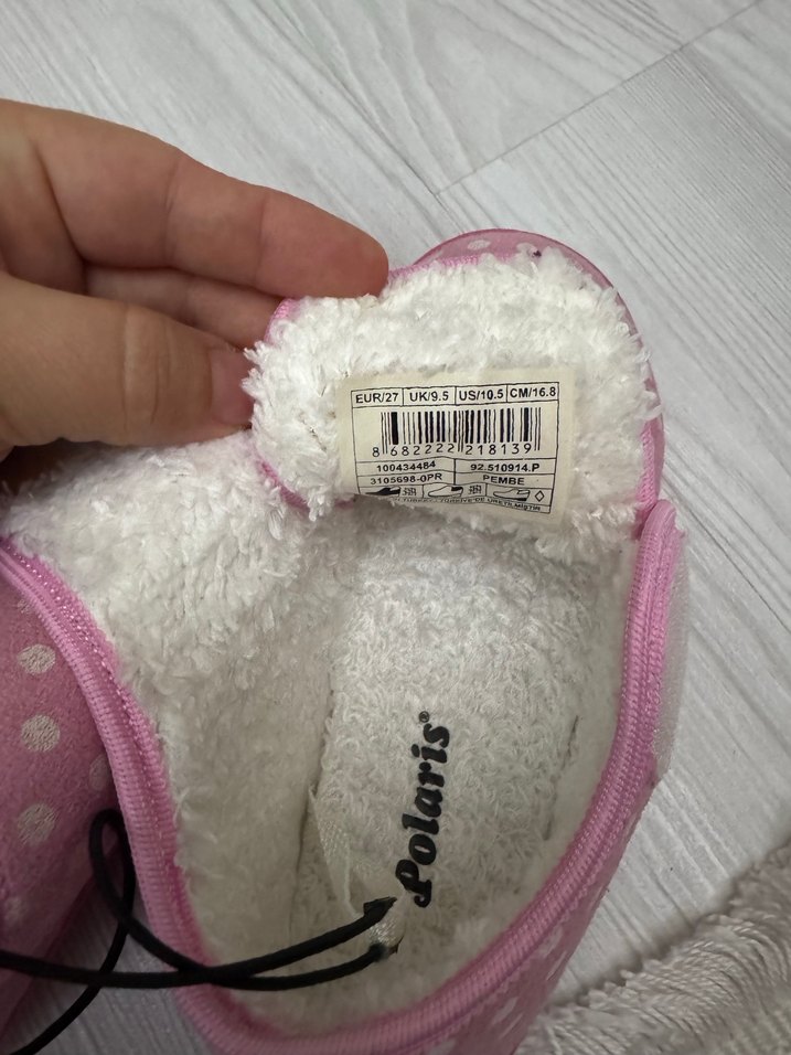 Kız Çocuk Pembe Nakışlı Panduf - Görsel 5