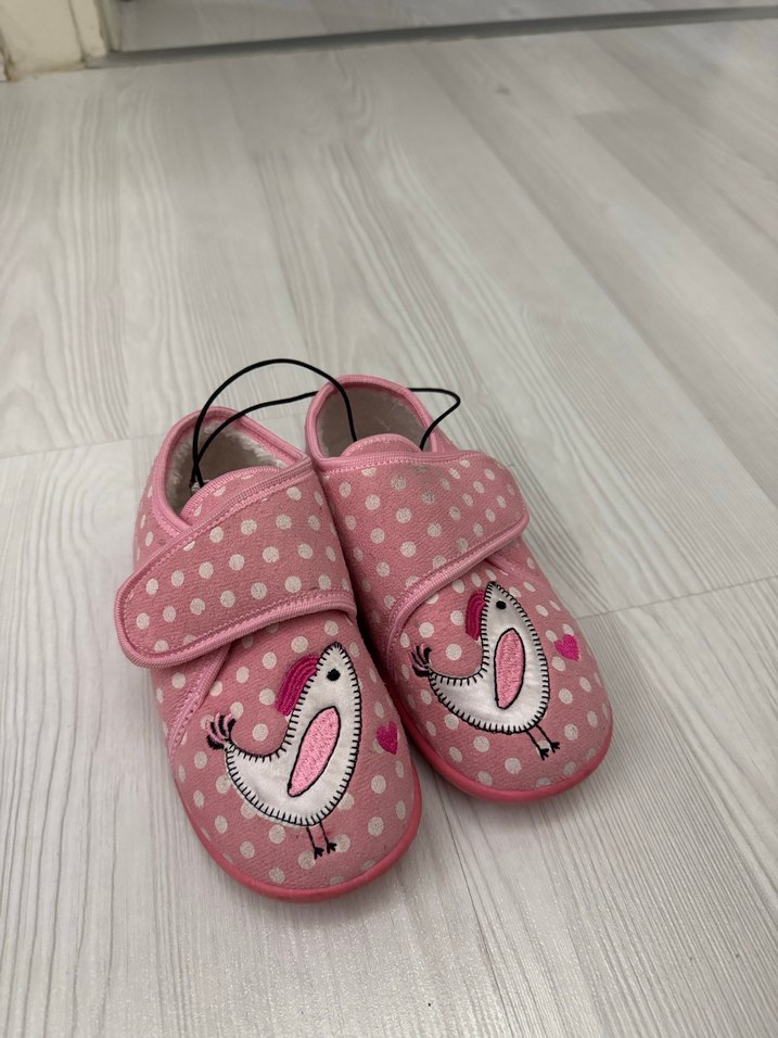 Kız Çocuk Pembe Nakışlı Panduf - Görsel 3