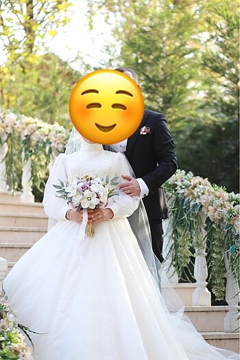 38 Beden beyaz Renk Gelinlik