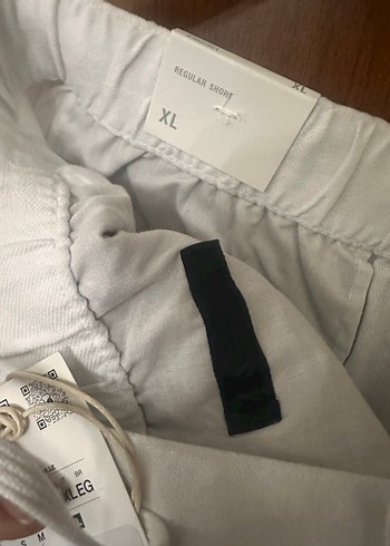 Beyaz Keten Şort - Görsel 2