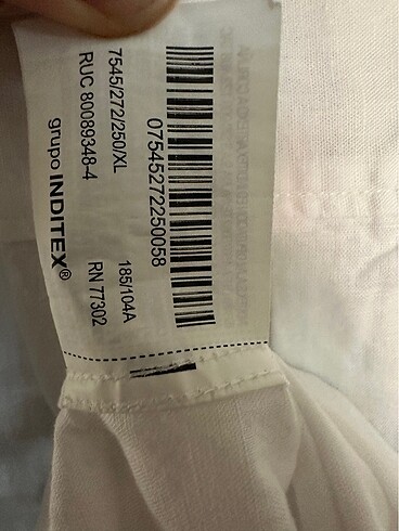 xl Beden beyaz Renk Zara Keten Gömlek