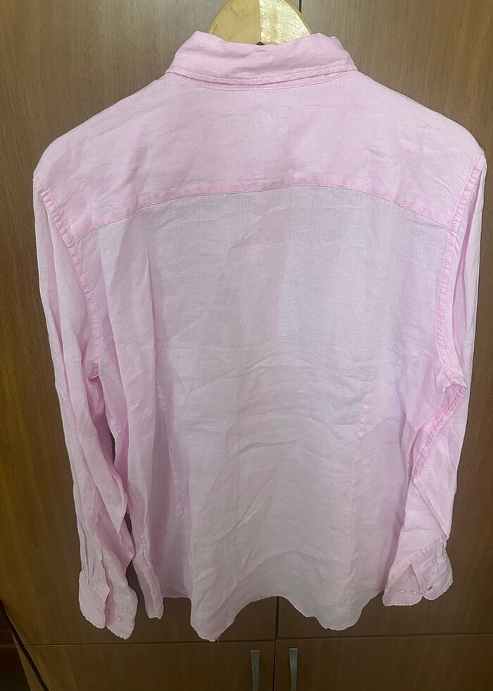 Zara ham Keten Gömlek - Görsel 3