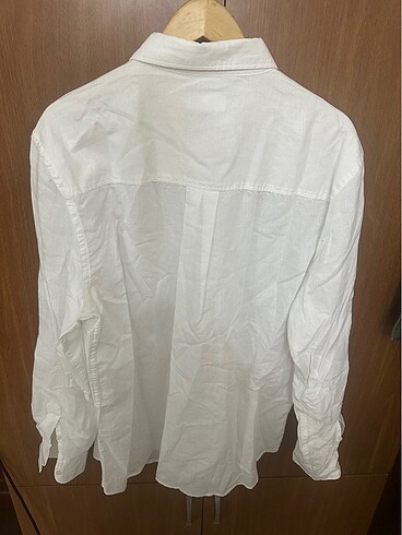 xl Beden beyaz Renk Zara Keten Gömlek