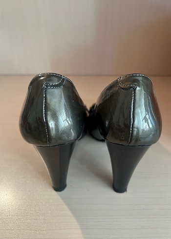 #rugan #ayakkabı #37 Gri Tokalı Topuklu Kadın #Stiletto - Görsel 4