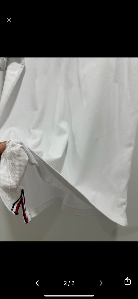 Erkek Beyaz Kısa Kollu Polo Yaka Tişört - Görsel 2