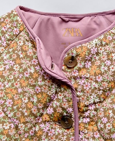 Zara Zara Çiçek Desenli Çocuk Ceket