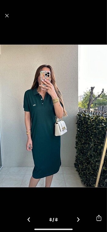 Lacoste Lacoste Polo yaka elbise