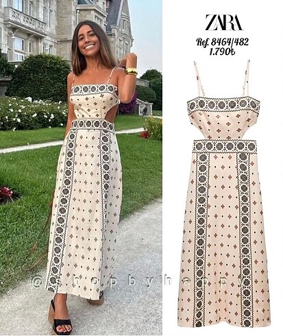 Zara Model Nakışlı Elbise