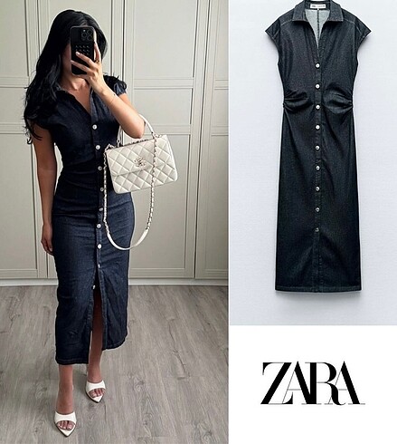 Zara Model Denim Elbise