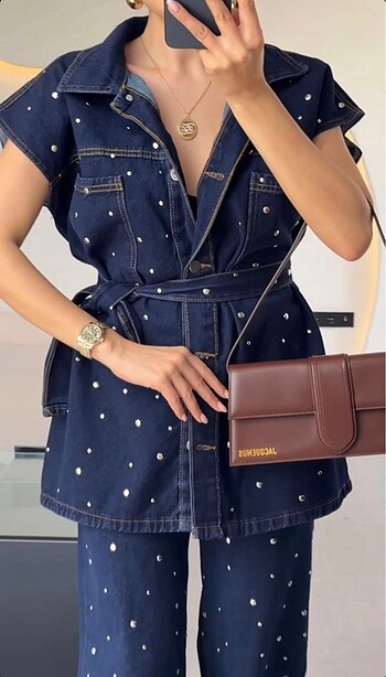 Zara Zımbalı Denim Takım