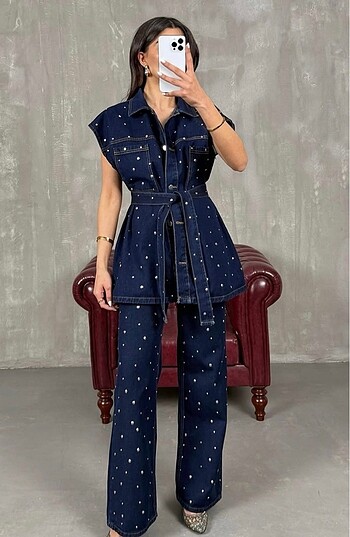 m Beden Zara model Denim Takım