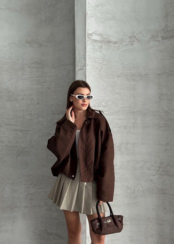 m Beden kahverengi Renk Zara Model Kahverengi Süet Viral Ceket