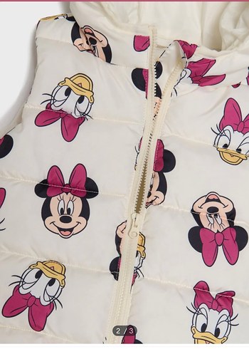 Kız Çocuk Kapüşonlu Mickey mouse Yelek - Görsel 3