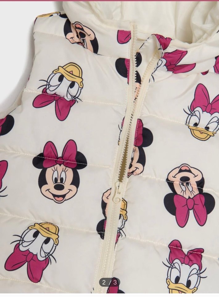 Kız Çocuk Kapüşonlu Mickey mouse Yelek - Görsel 3
